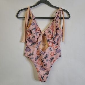 Camela swimwear tie floral print onepiece Bikini